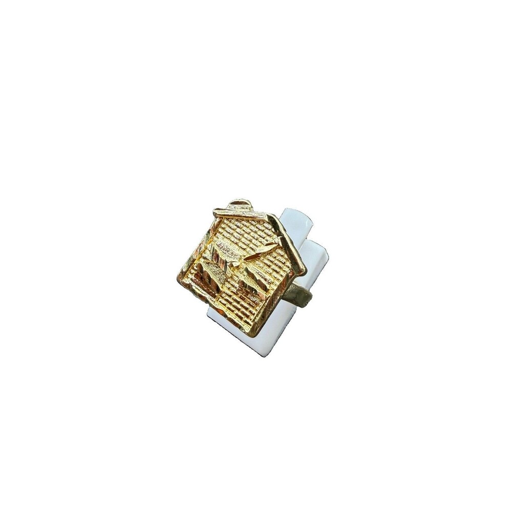 14k Trap House Ring 6 Grams Size 8
